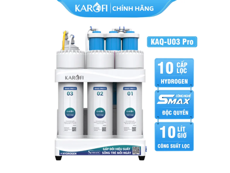 Máy lọc nước ĐẶT GẦM RO Karofi KAQ-U03 Pro (KHÔNG TỦ)