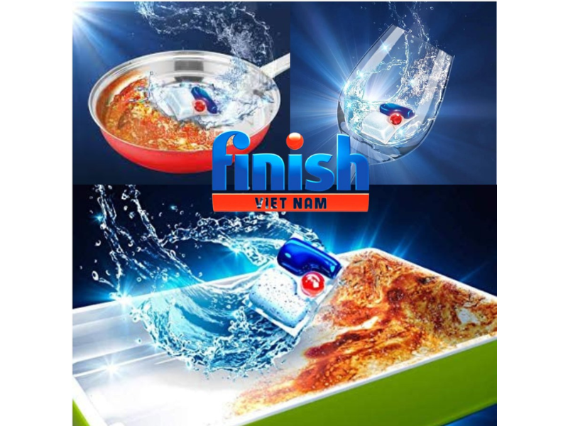 Viên rửa bát Finish với hiệu quả làm sạch tuyệt vời - Tổng kho Bếp Xanh
